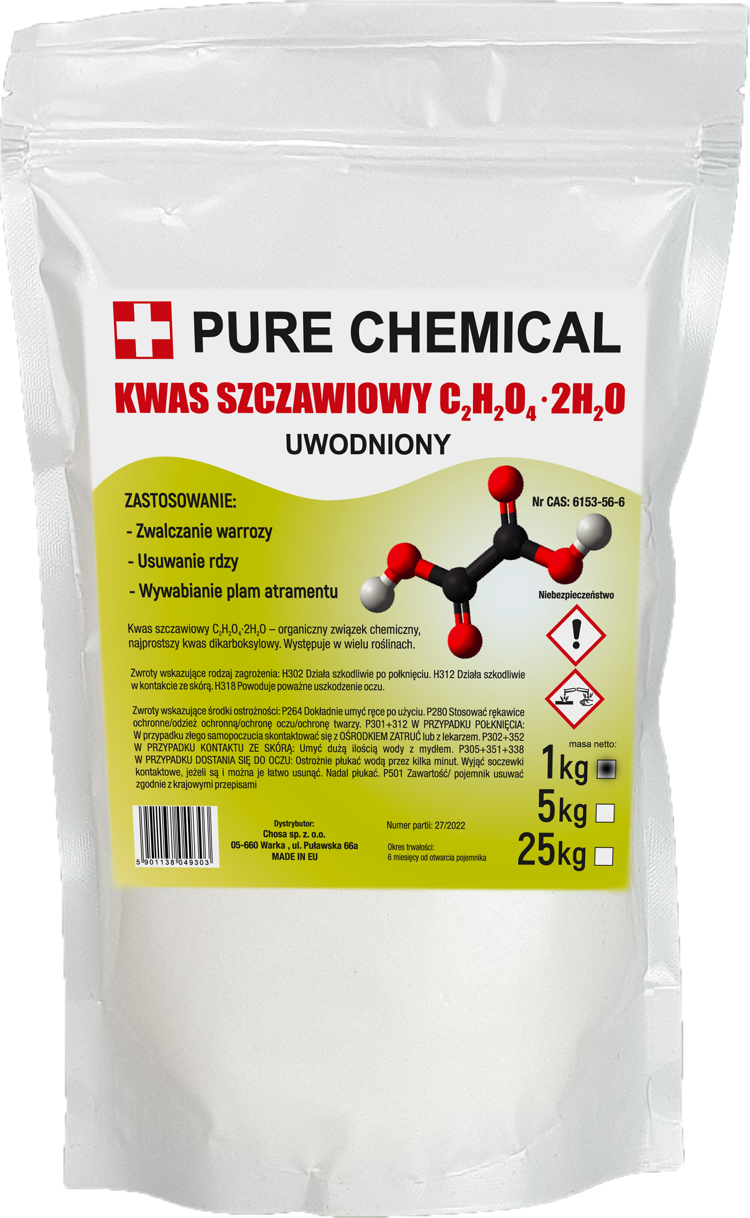 PURE_CHEMICAL PURE CHEMICAL | Oxalsäure | Oxalsäurekristalle | Entkalker | 1 KG OXALSÄURE 1 KG