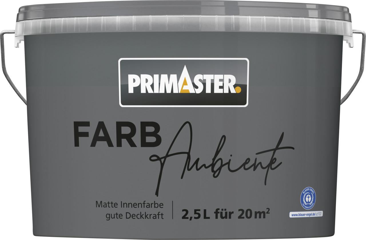 Primaster Farbambiente Wandfarbe matt stahlgrau 2,5 L