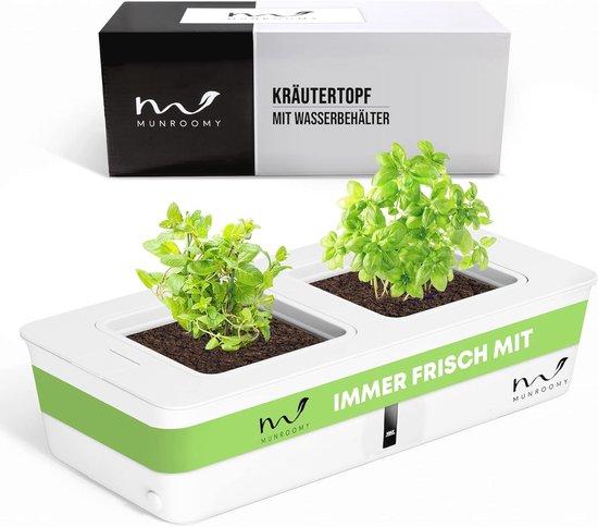Famanu Kräutertopf mit Bewässerungssystem - Indoor Garten für Fensterbank und Küche SHSHOP
