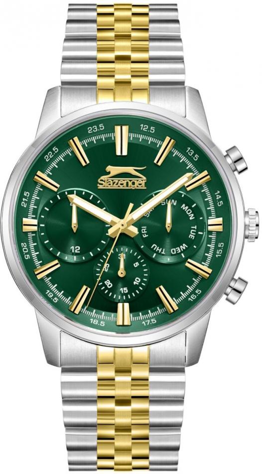 Herrenuhr SLAZENGER SL.09.2453.2.04 in grünem Modestil