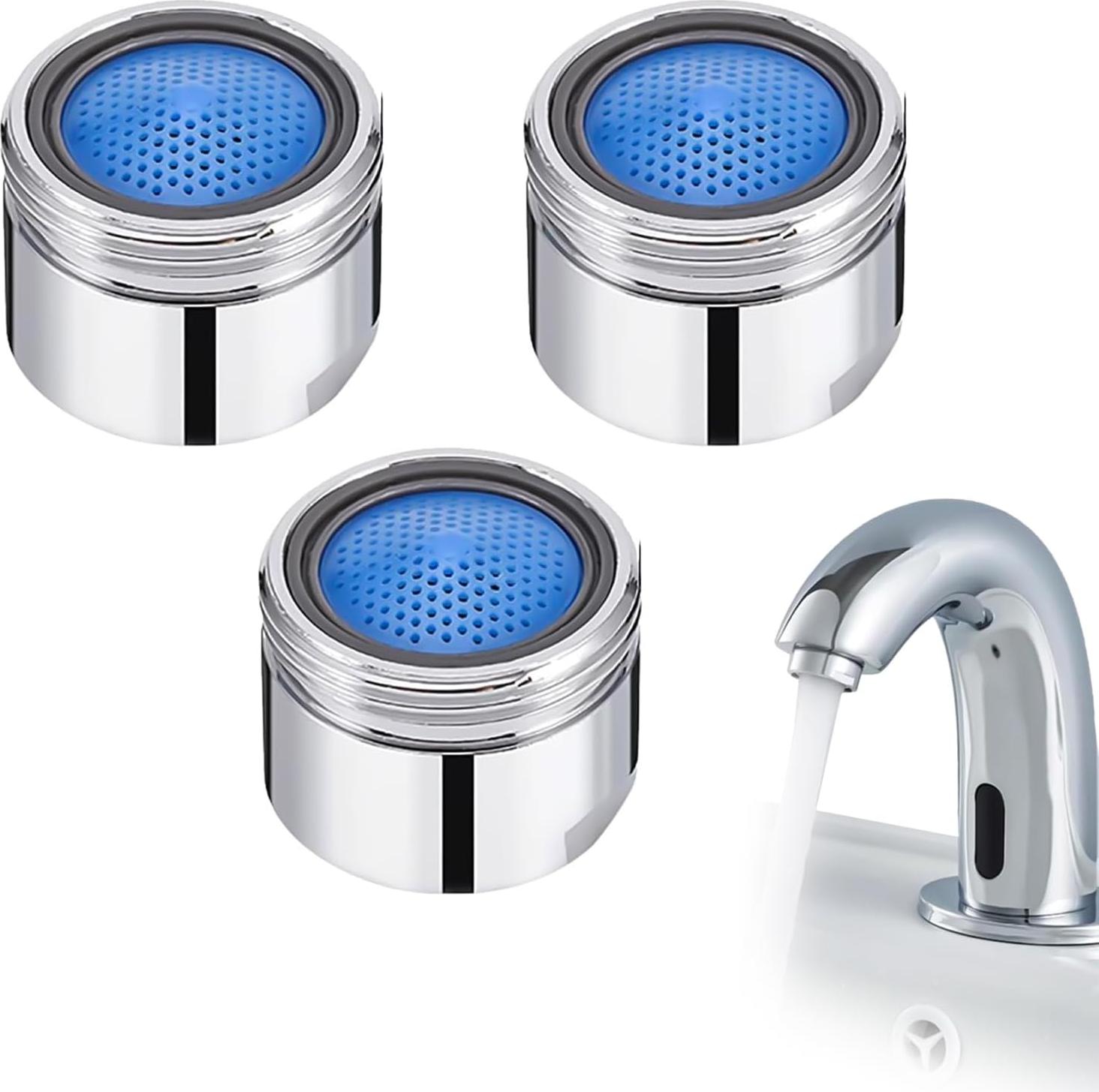 Markenlos 3er-Pack Wasserspar M18 Strahlregler Wasserhahn - Wasserfilter für Badezimmer und Küche - sparsames Wasseraufsatz mit Sieb