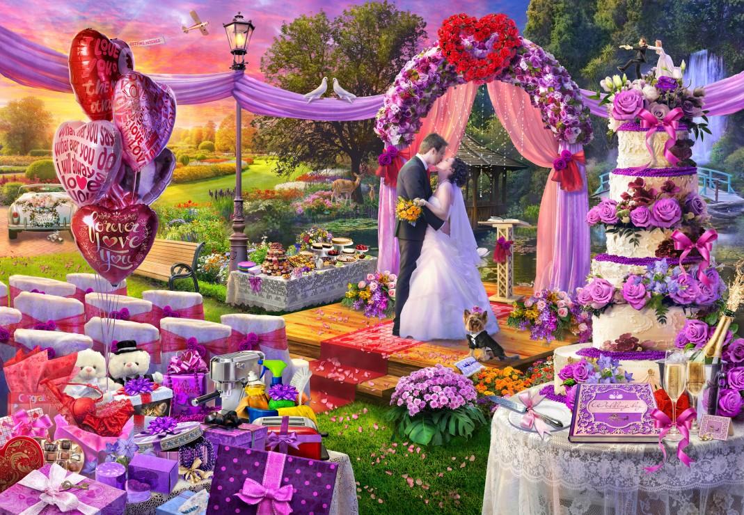 Bluebird Puzzle Hochzeitsmotiv Puzzle romantisch 1000 Teile Karton 91162