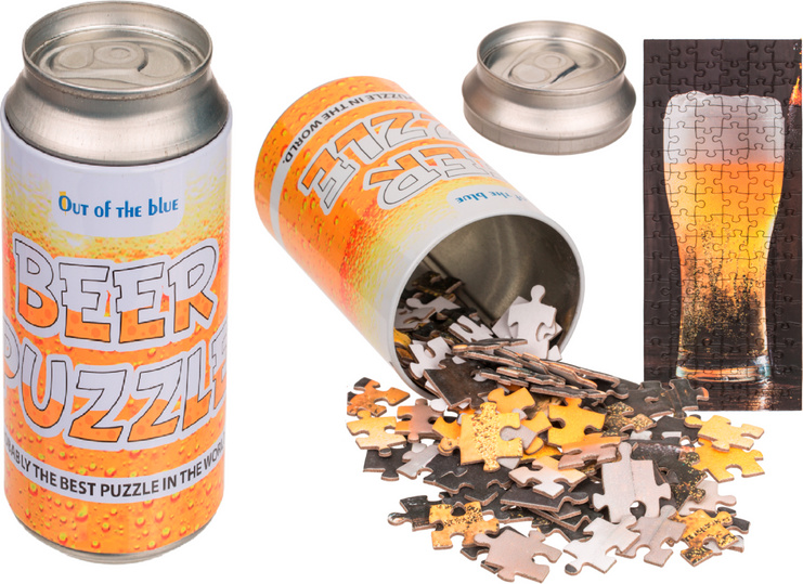 Out of the blue Bier Puzzle 102 Teile, in Bierdose verpackt Puzzlespiel Bier Party Geschenk Deko NEW-1676