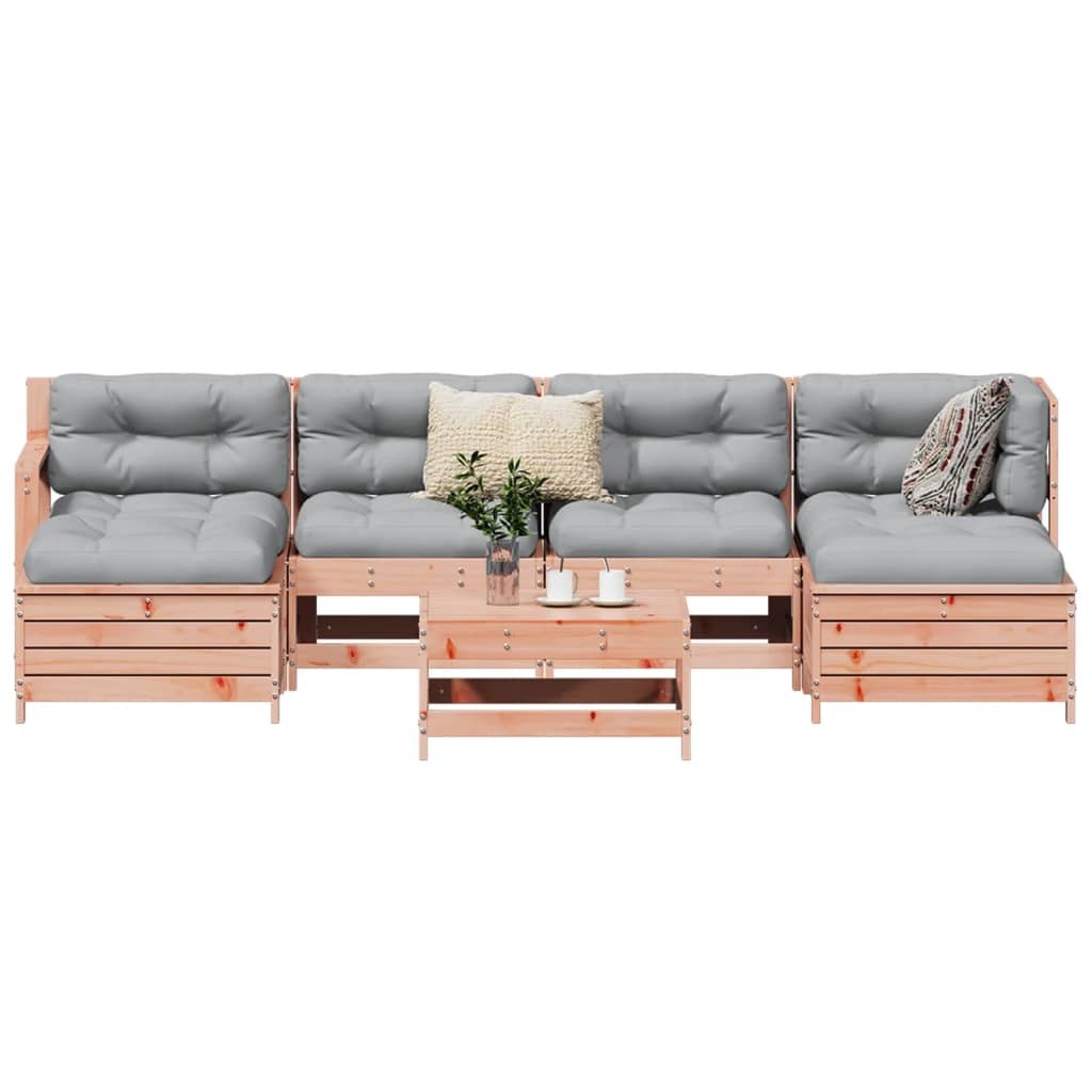 Möbel 7-tlg. Garten-Sofagarnitur Massivholz Douglasie - Gartenmöbelset 3250990