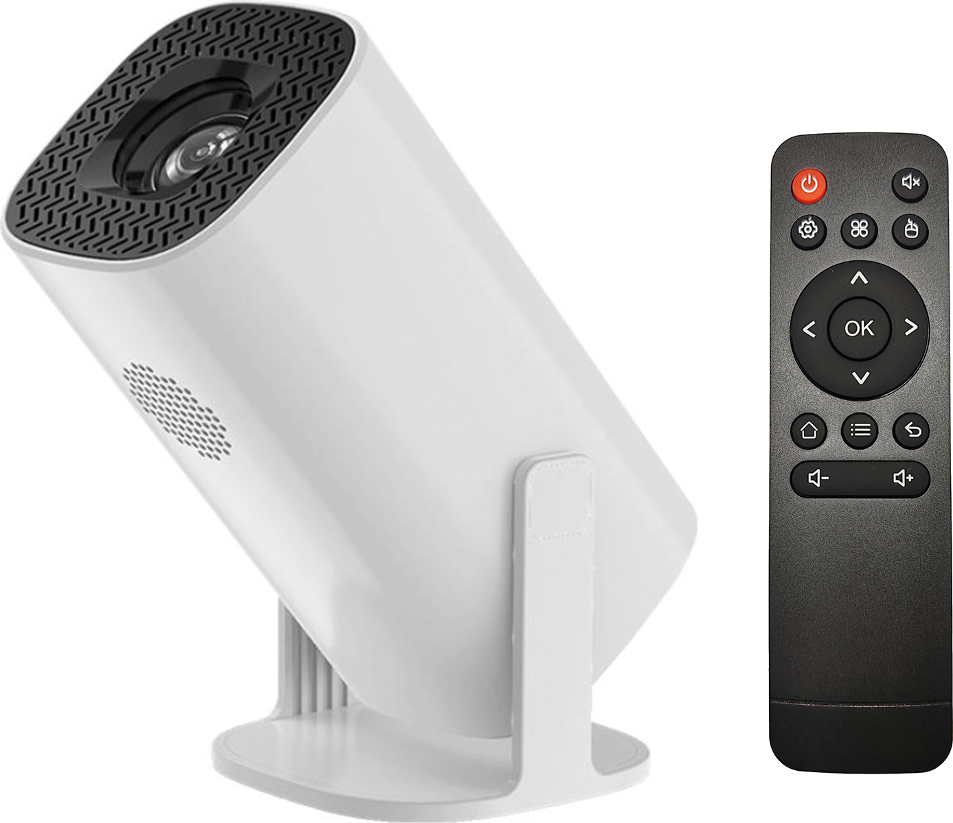 1080P projektor 4K dekódovanie projektor, WiFi6 BT5.4, Android 11.0, 100" displej, integrovaný reproduktor, podporuje TV box, počítačový flash disk