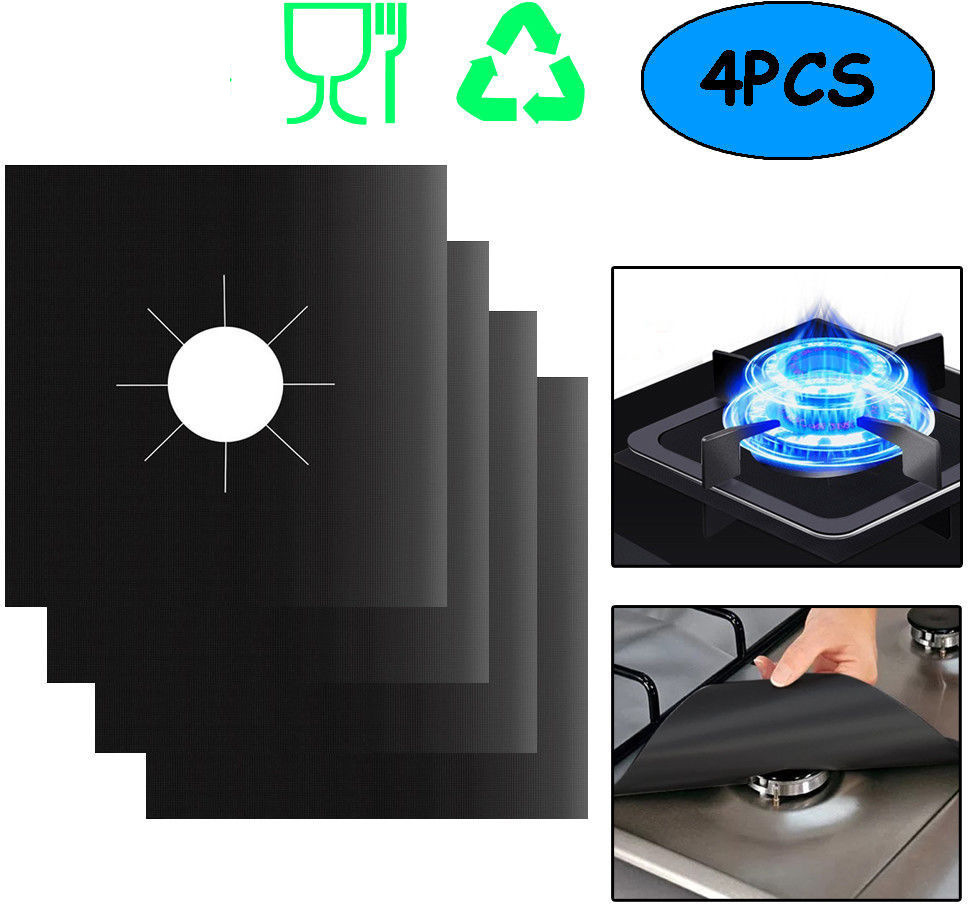 Voragrl Gasherd Schutzmatte - Hitzebeständige Abdeckung 52x90cm Aus Glasfaser