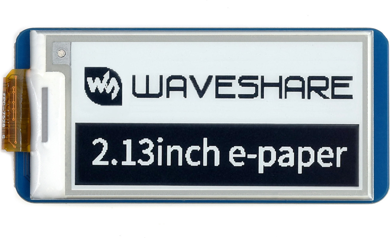 Sertronics WaveShare 2.13inch E-Paper E-Ink Display Module for Raspberry Pi Pico, 250×122, Black / White, SPI Pico-ePaper-2.13