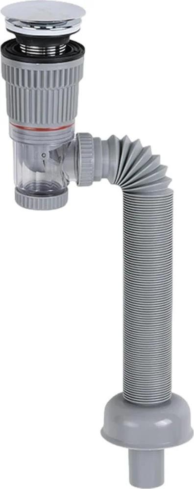 Leziter Click-Lack-Ablauf für normales Waschbecken mit Geruchsverschluss mit flexiblem Schlauch