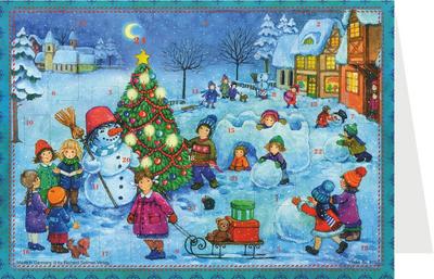 Pohľadnicový adventný kalendár „Veselé radovánky na snehu“