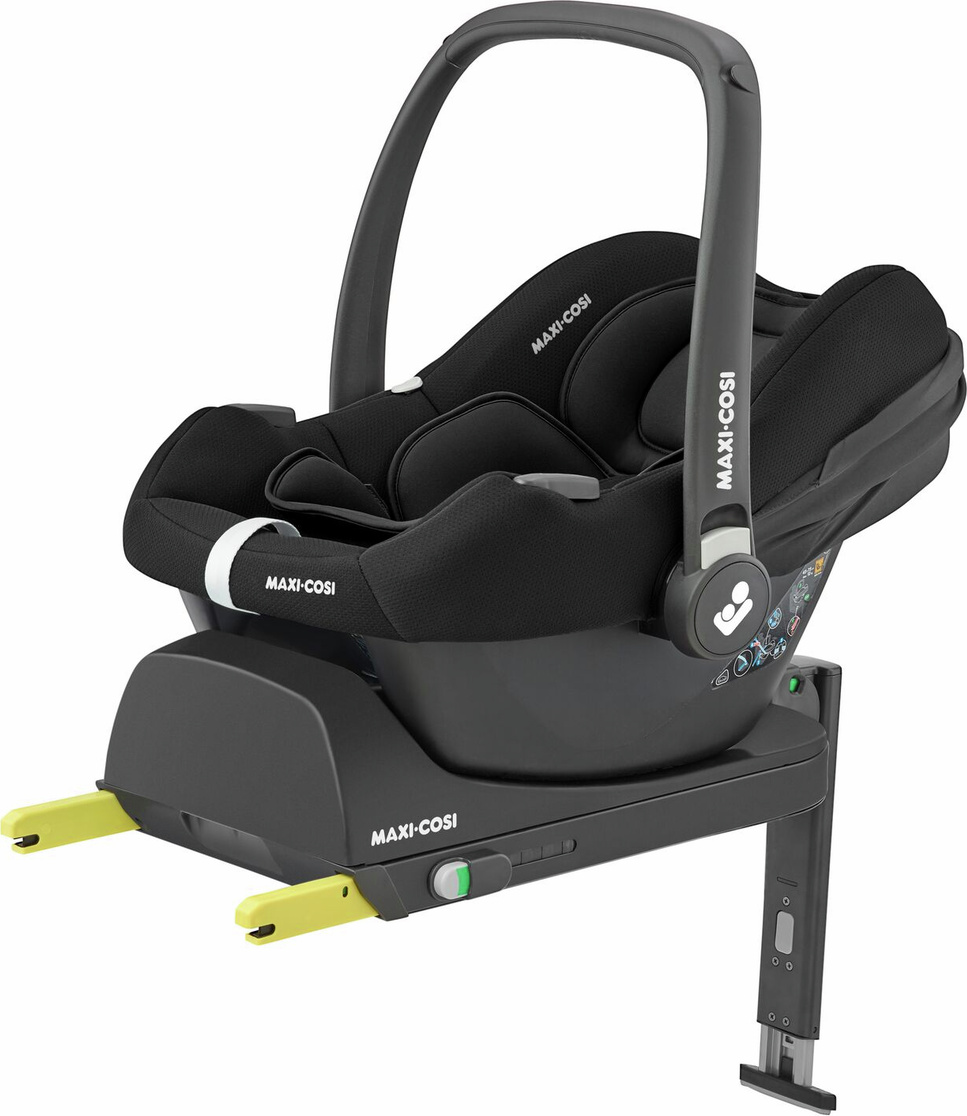 Maxi-Cosi CabrioFix I-Size Autositz Inkl. ISOFIX-Basisstation, 0-12 kg, Essential Black 8019672111