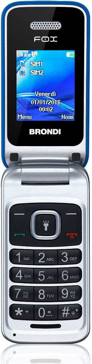 Brondi Fox 4,5 cm (1,77") 74 g Modrá, strieborná Základný mobilný telefón