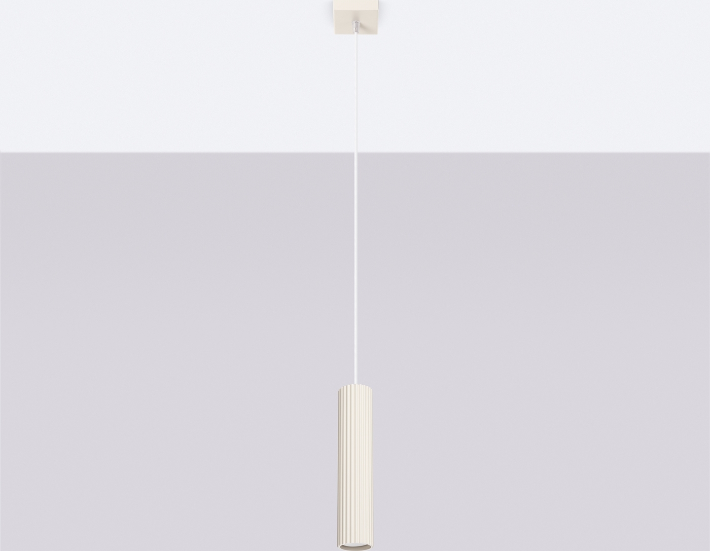 Pendelleuchte KARBON 1 beige 1xGU10 10W Aluminium 118x8x8cm Sollux Lighting