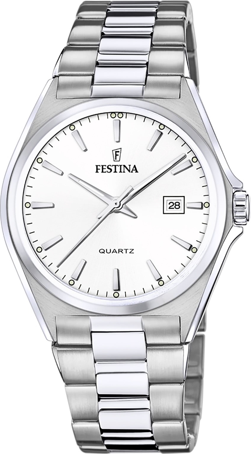 Pánske náramkové hodinky Festina z nehrdzavejúcej ocele strieborné ležérne D2UF20552/2