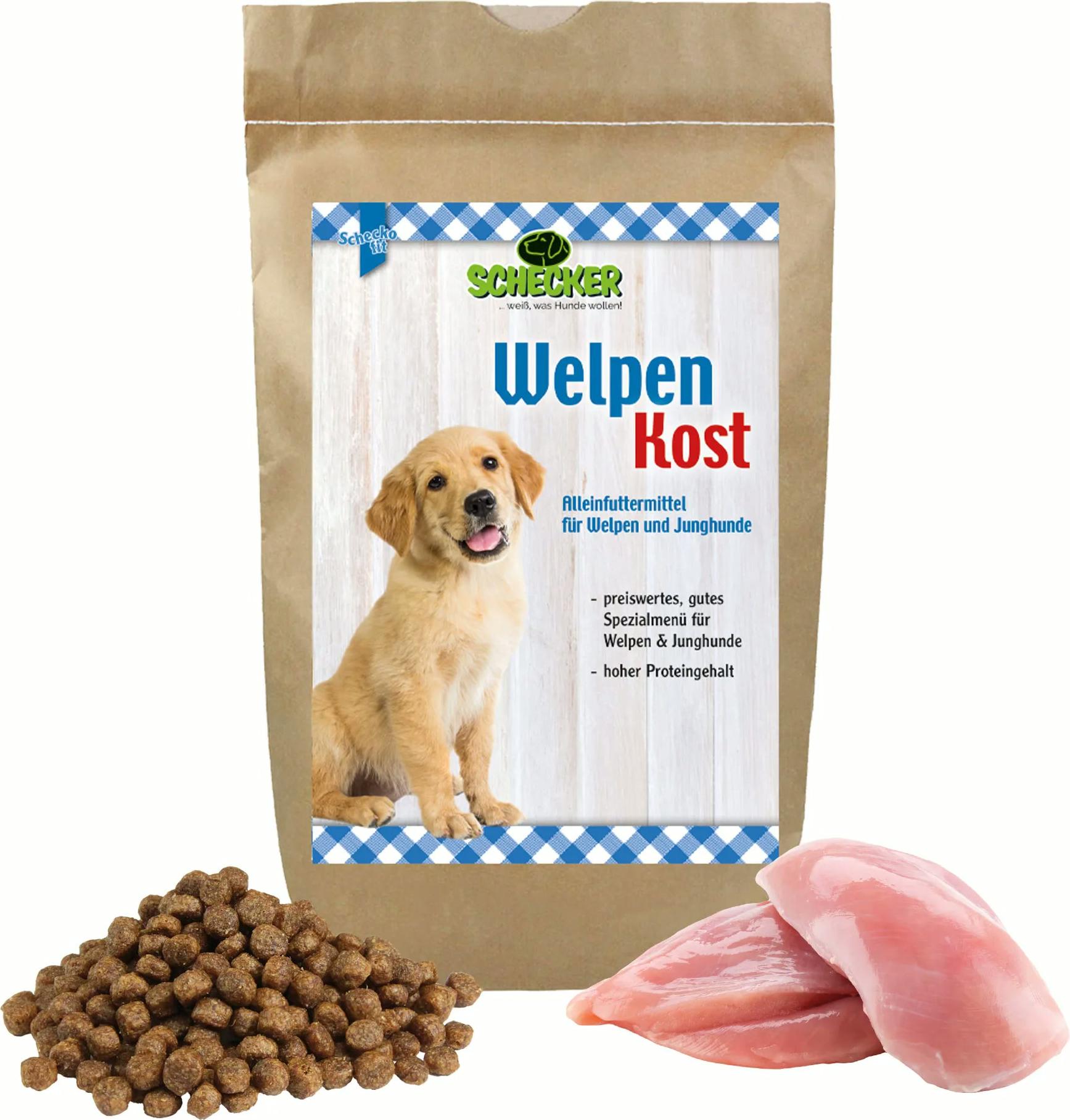 12 kg - Schecker Trockenfutter für Welpen - viel gesundes Geflügelfleisch