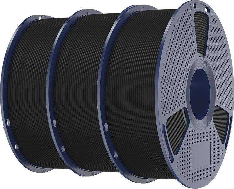OEM 3D-Filament, hochschlagfestes PLA+, Durchmesser 1,75 mm, Drucktemperatur 200-260℃, 3KG Schwarz 1625