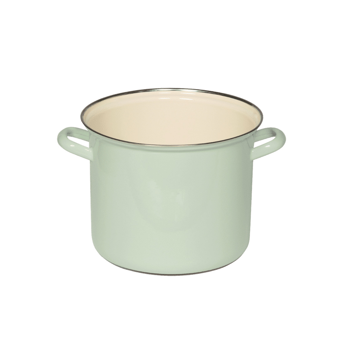 Riess Topf mit Chromrand 6L Nilgrün Pastell 0274-006