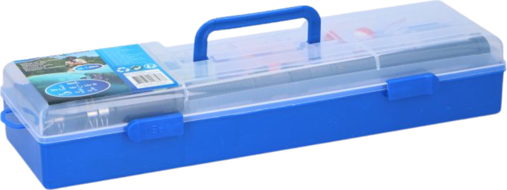 HIXA Viskoffer mit Zubehör gefüllt 46x13x8 cm Angelset Teleskopangel 1830062