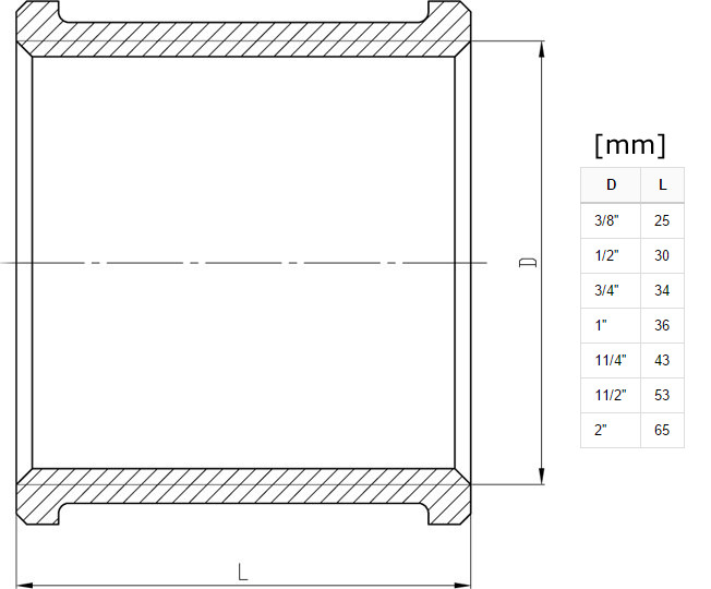 UN Messingverbinder 1/2'' - H/Zm-04-015