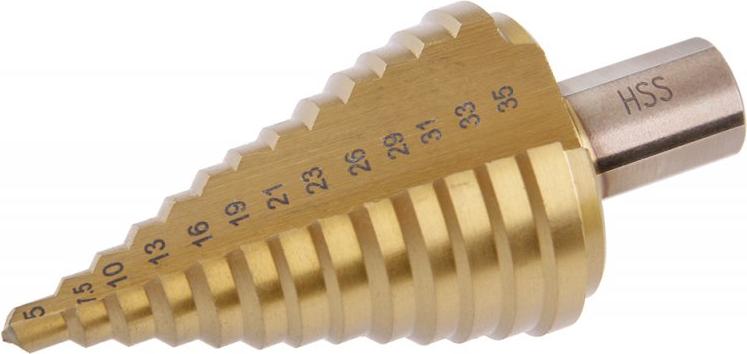 FESTA - Stufen – Bohrer HSS 5-35mm, 13st. TiN L20491
