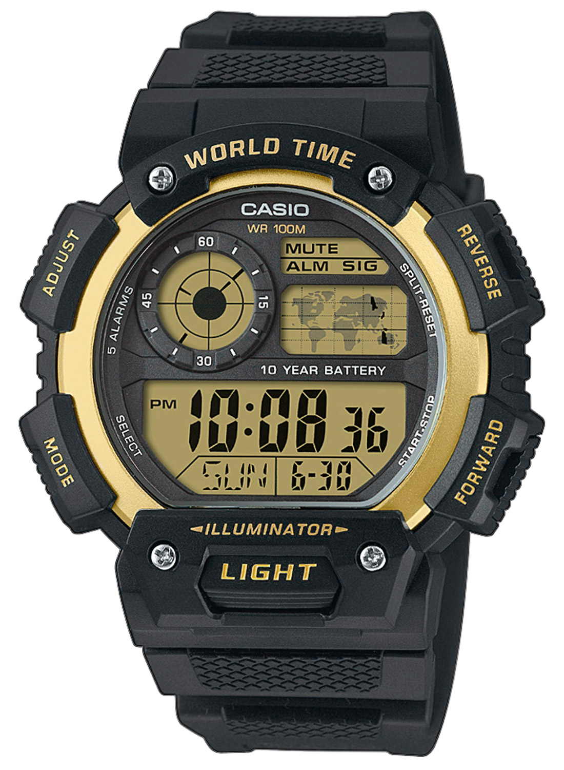 CASIO Pánske digitálne Quartz hodinky s remienkom z živice