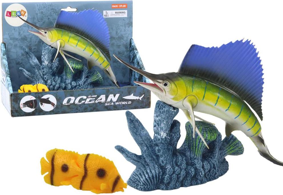 Leantoys Statue Fisch Schwertfisch Schwertfisch Korallenriff Fisch