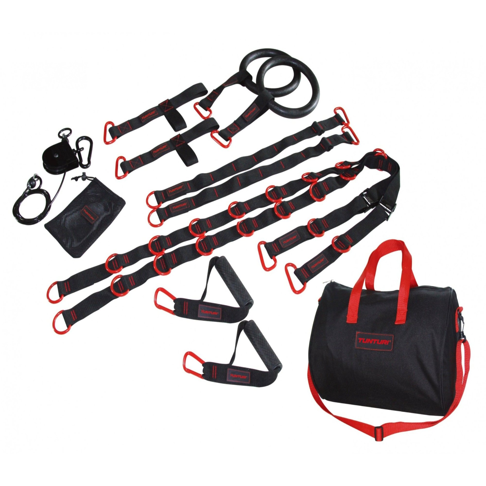 Tunturi Functional Training Set 6 teilig, Suspension Functional Training Ausrüstung für Outdoor und Indoor, 14TUSCF001