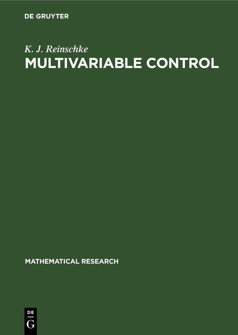 De Gruyter, De Gruyter Multivariable Control