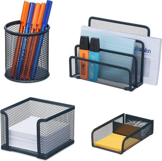 Famanu Büromaterial-Set - 4-teilig - Schwarz - Metall SHSHOP