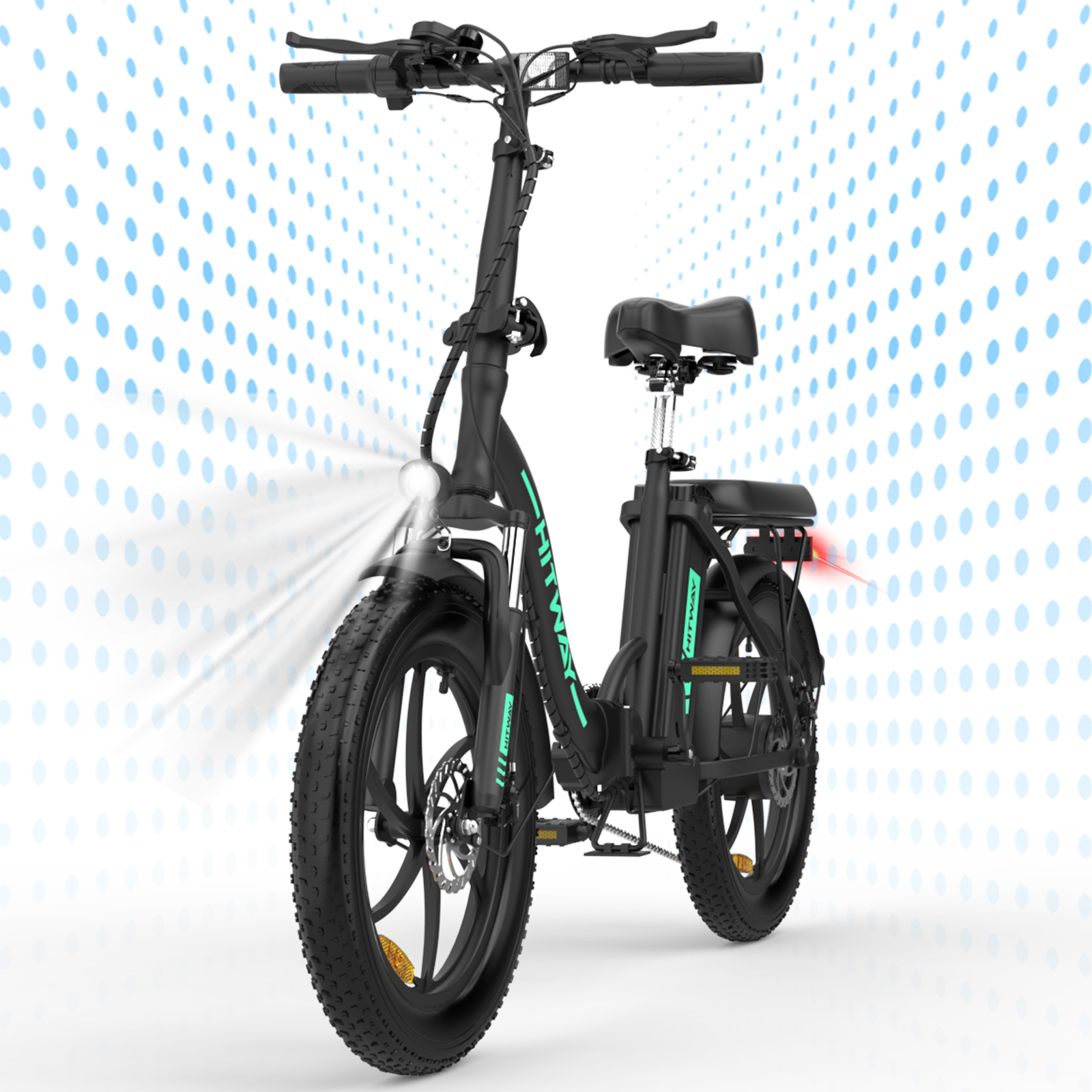 RCB E-Bike für Erwachsene, 7-Gang, 20 Mountain Elektrofahrrad, 250W, 48V  15AH, 7 Gang, Heckmotor
