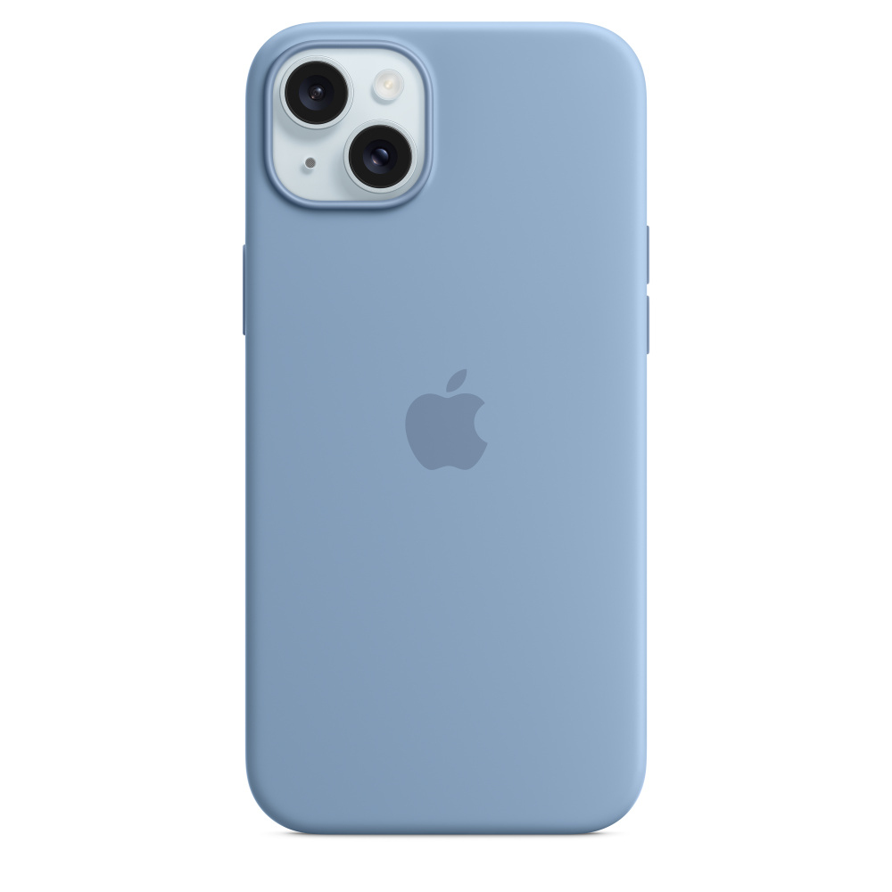 Apple iPhone 15 Plus Silikon Case mit MagSafe MT103ZMA Winterblau iPhone 15 Plus