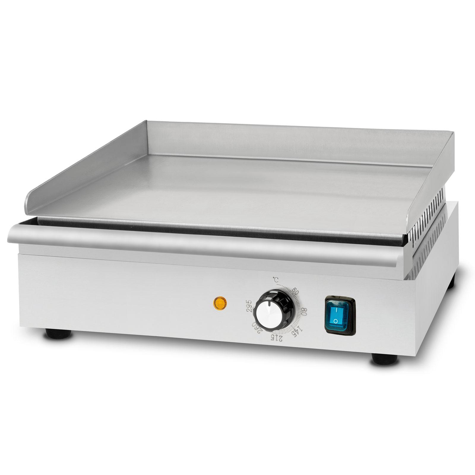 VERTES grilovacia doska grilovacia doska plancha gril elektrický 1700W grilovacia plocha z nerezovej ocele hladká 40x26cm, termostat, teplota 50-300°C