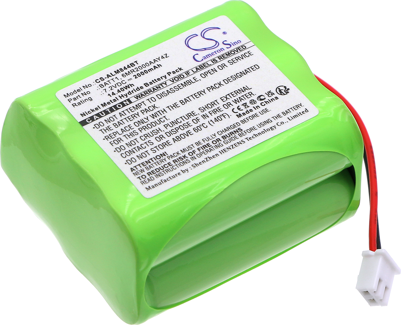 TECHTEK Akku Kompatibel mit [2GIG] 2GIG-CP11-345E, 2GIG-GCX, EDG-NA-AA Security Panels, EDG-NA-VA Security Panels, Edge Panel, GC2 Panel, GC2e Panel,