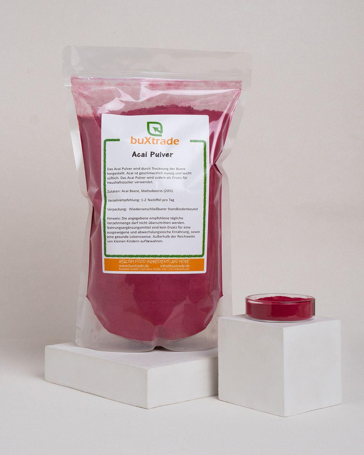 Buxtrade GmbH 1 kg Acai Pulver | Beere | Acaipulver | Superfood Beeren | Superfoods