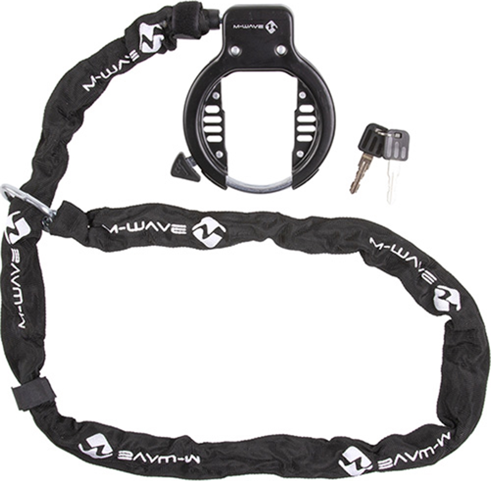 M-WAVE Ringchain Rahmenschloss mit Kette Rahmenschloss mit befestigter Kette,... 231458