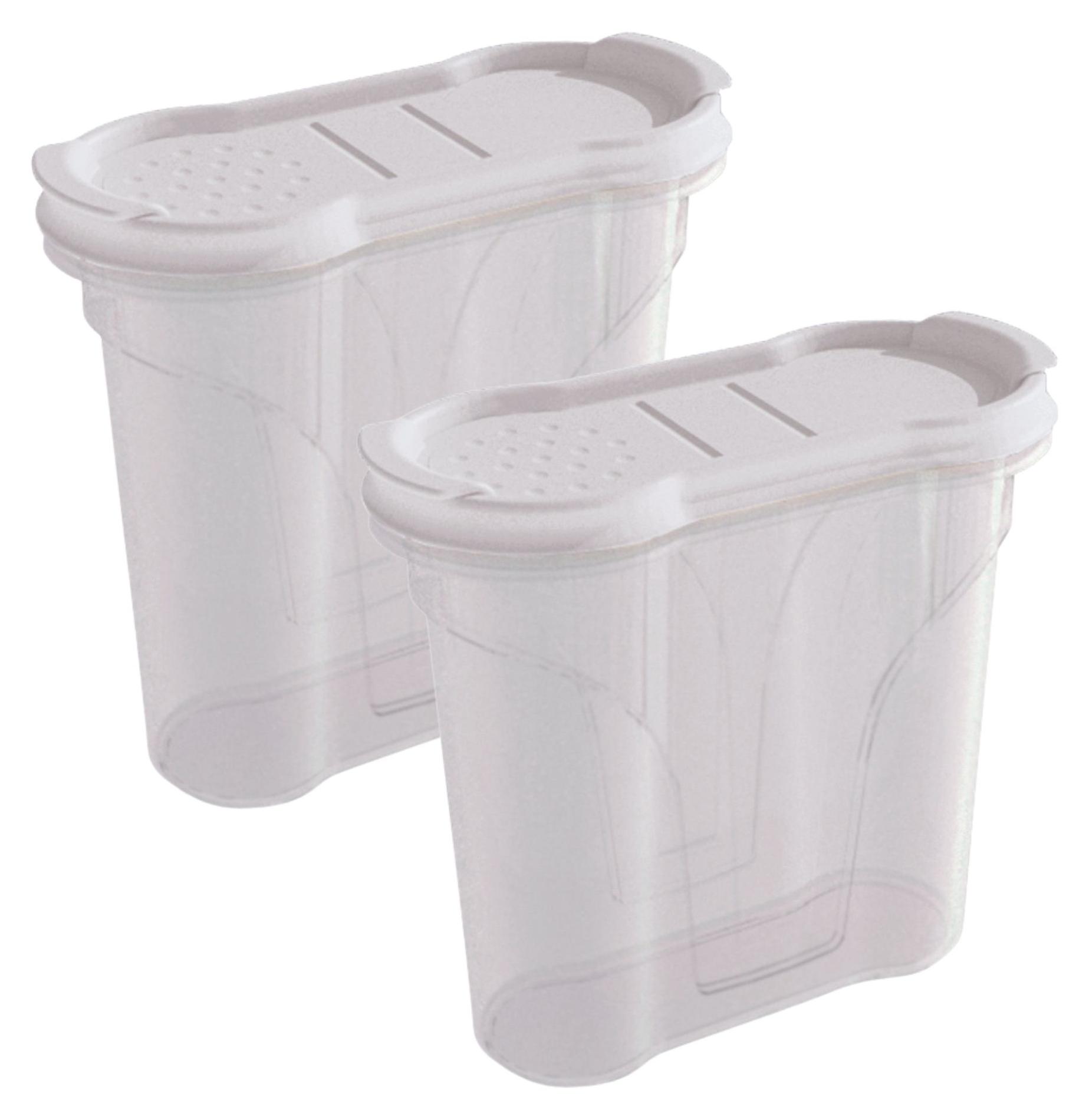 Novaliv Salzstreuer 2er SET Salz Vorratsdose zum Streuen 300 ml Maße (LxBxH): 11 x 5 x 11 cm Dosen für Gewürze mit Deckel Salz und Pfefferstreuer Paprika Gewürz Streuer Klein Streuer Gewürze Fein