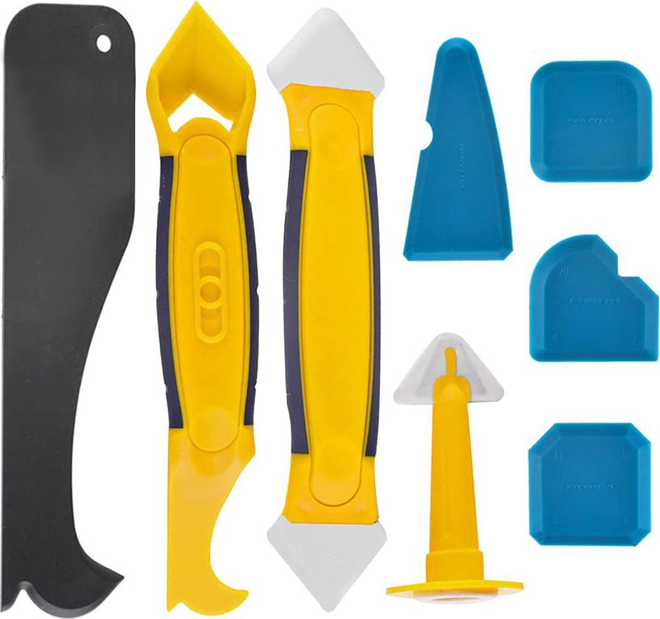 Einemgeld 8-teiliges Silikon-Fugenwerkzeug-Set, Dichtungsentfernungswerkzeug mit Schaber/D¹se/D¹se, Silikon-Dichtungsentfernungswerkzeug f¹r Bad und K¹che K-PCXJ-20260105-96