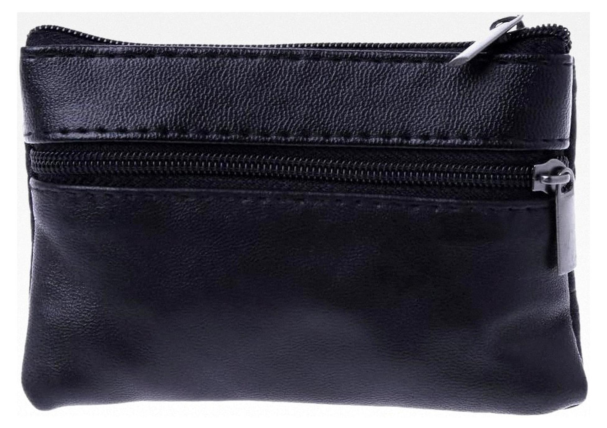 Markenlos Herren Geldbörse mit Reißverschluss und Schlüsselanhänger