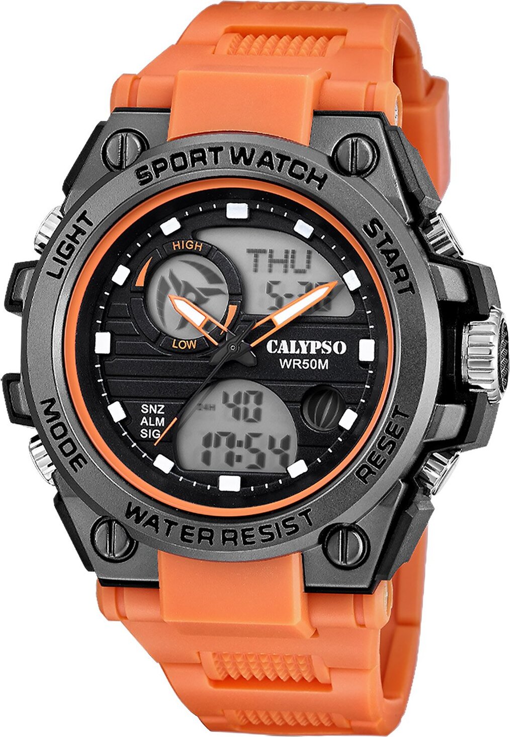 Calypso K5854/2 Pánske hodinky AnaDigi Orange/Black