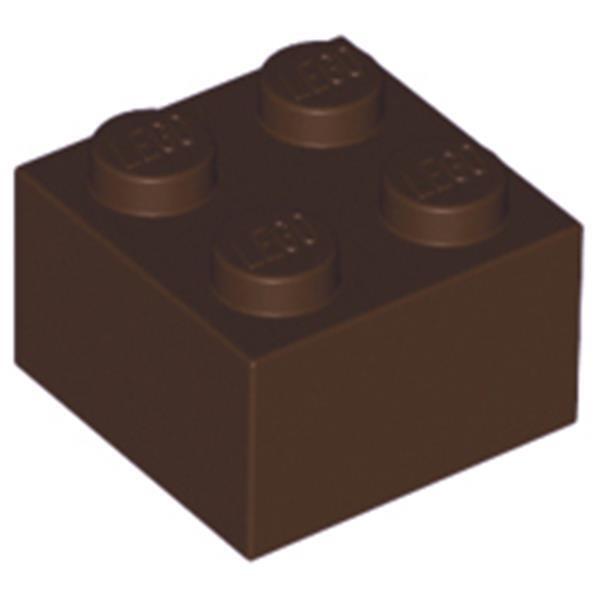 Lego® 2x2 kocky 3003 - 1 kus tmavohnedá