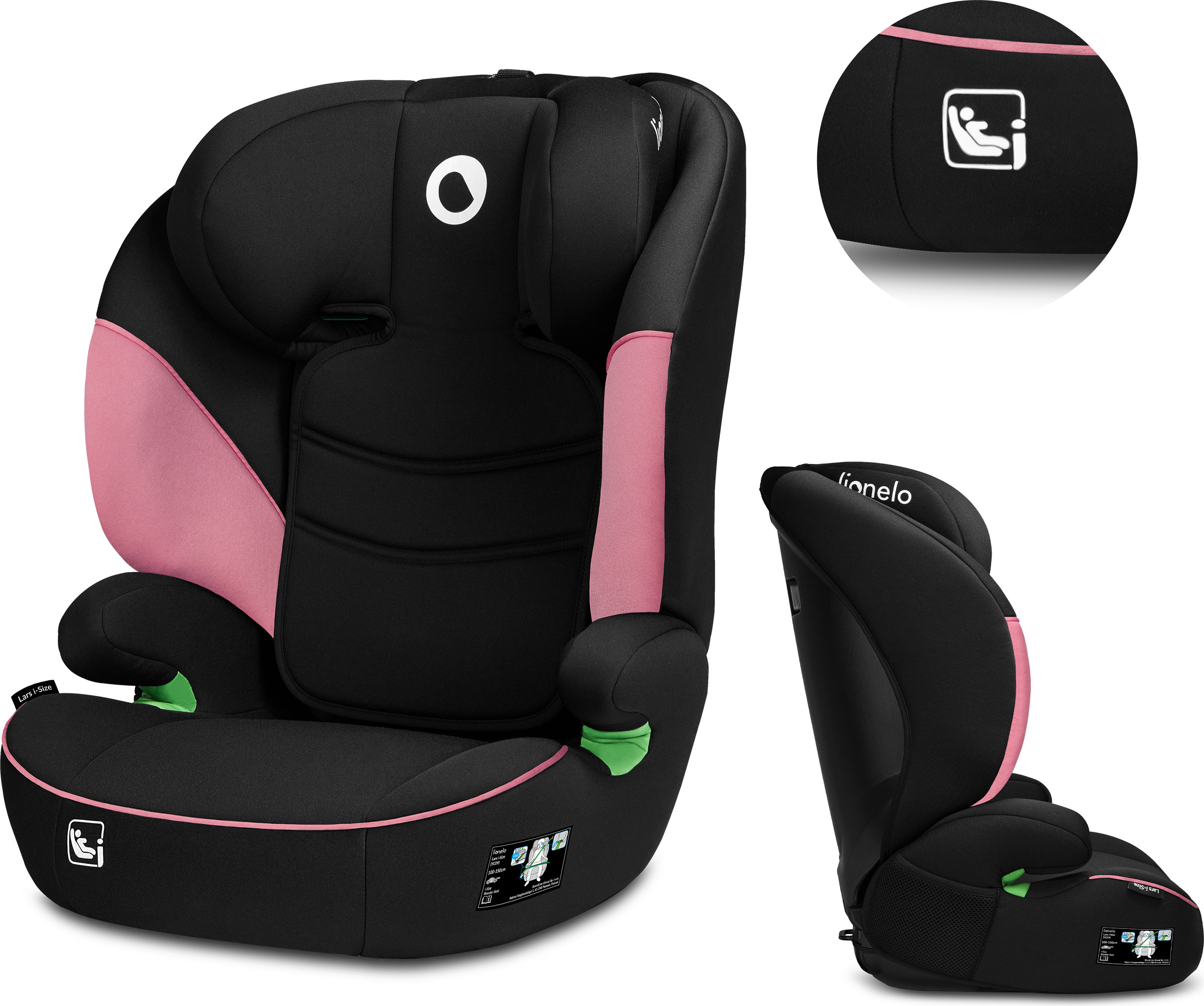 Lionelo LARS PLUS i-size 2023 pink baby