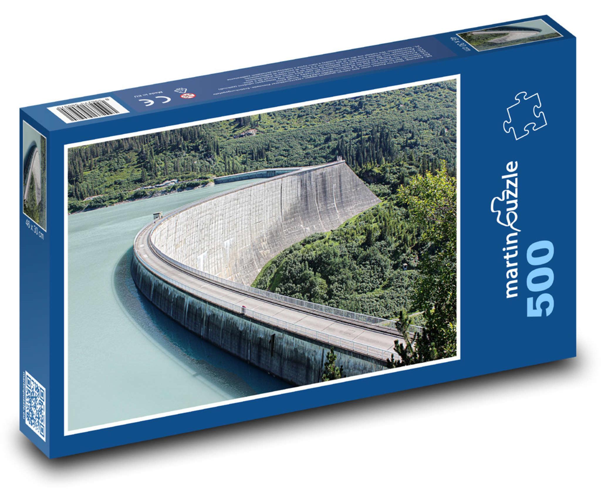 MCprint martinpuzzle - Puzzle 500 Teile - Staudamm - Stausee, Wand