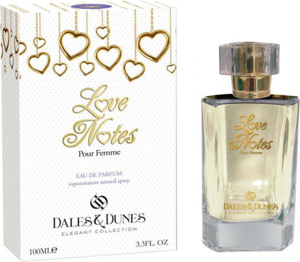 Dales & Dunes Eau de Toilette Love Notes - Dámsky parfum - kvetinové a sladké tóny, - 100ml -parfumov