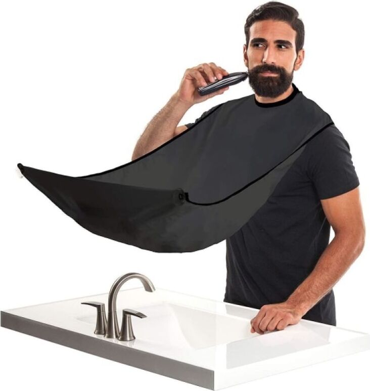 Bart Schürze Mit Saugnäpfen - Wasserdichtes Rasierlätzchen Für Männer