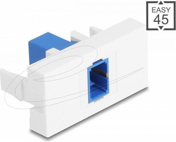 DELOCK Easy 45 Modul SC Simplex Bu zu Simplex Bu blau/ weiß 90896