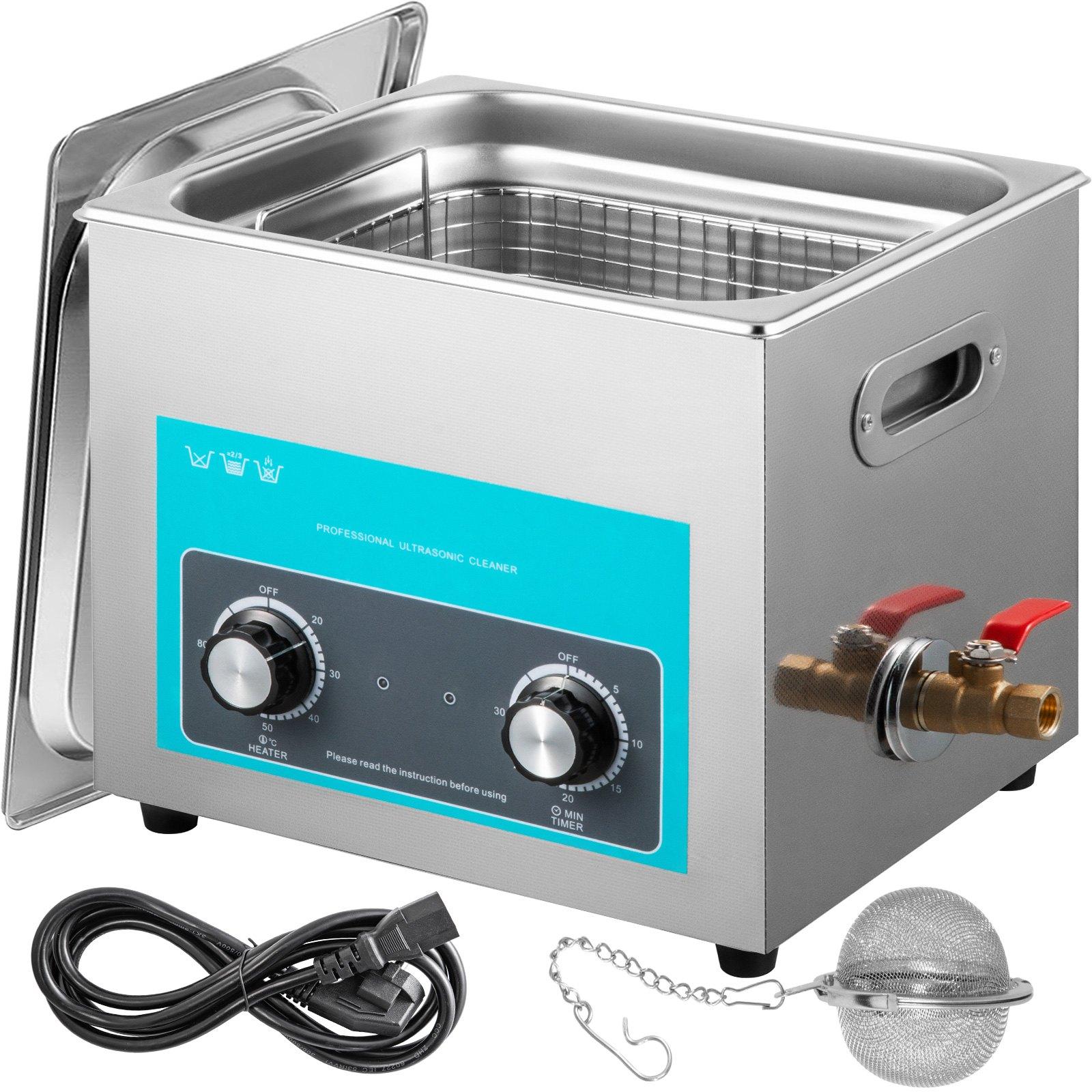 VEVOR 15L Ultraschallreiniger, Schmuckreiniger mit Heizungstimer für die Schmuckreinigung, Knopfsteuerung, Brillen, Ringe, Zahnersatz, Musikinstrumente 71259-0