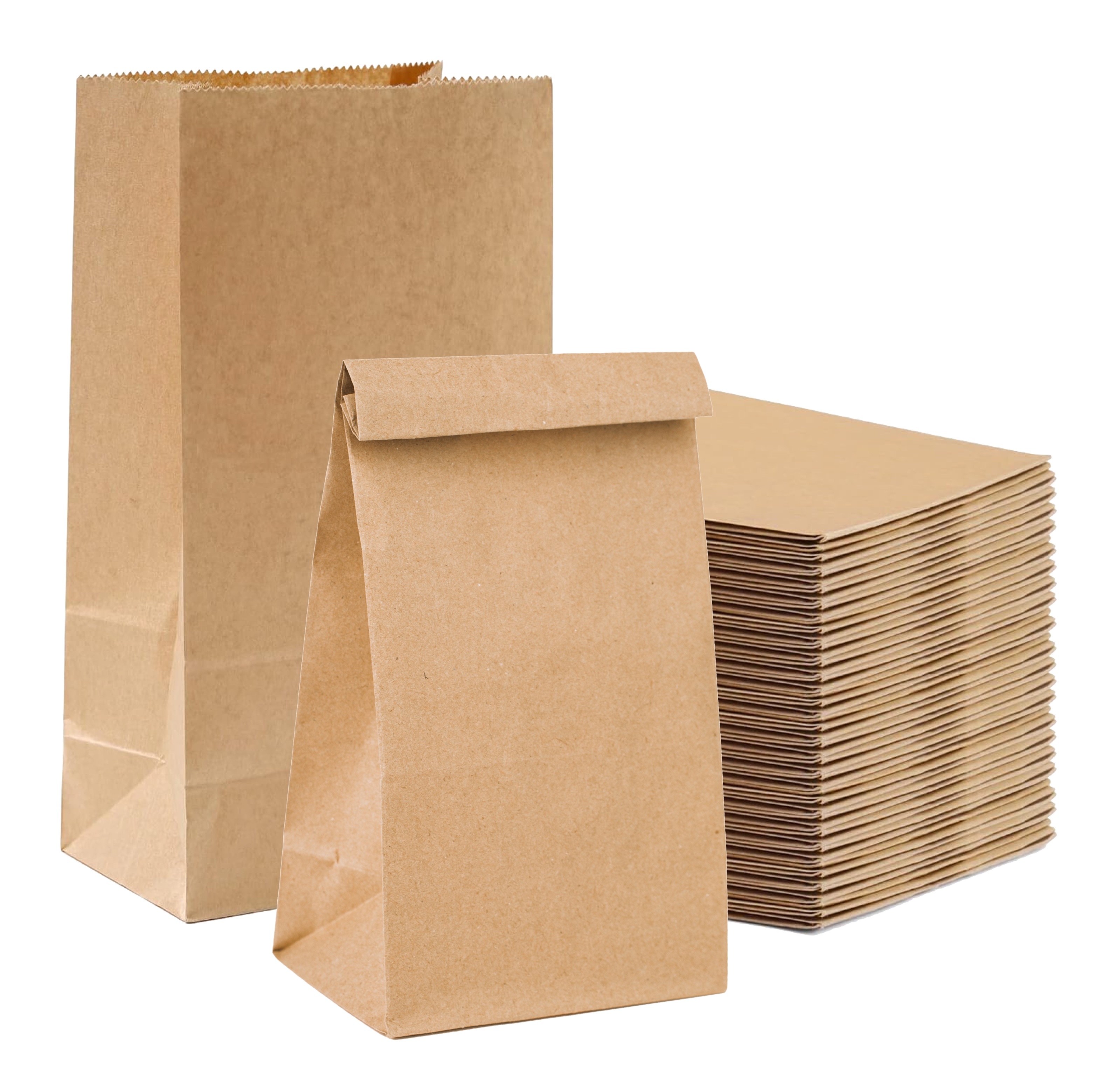 50x kraftové papierové vrecká udržateľné hnedé vrecká 21 x 14 cm - darčekové vrecká ako DIY adventný kalendár