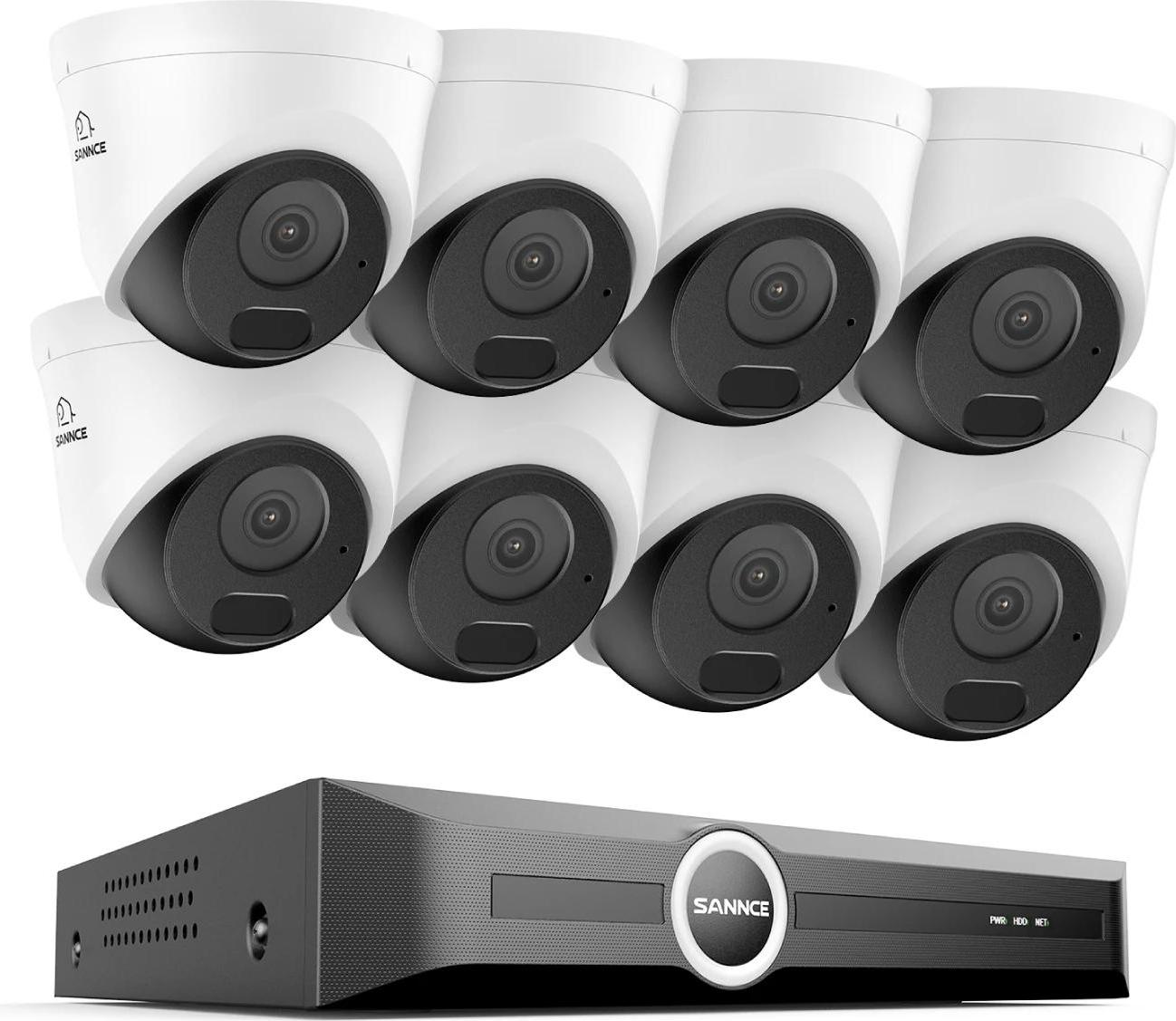 Monitorovací kamerový systém, rozlíšenie 5MP HD, nočné videnie do 30 metrov, 8CH 8PCS kamera, žiadne