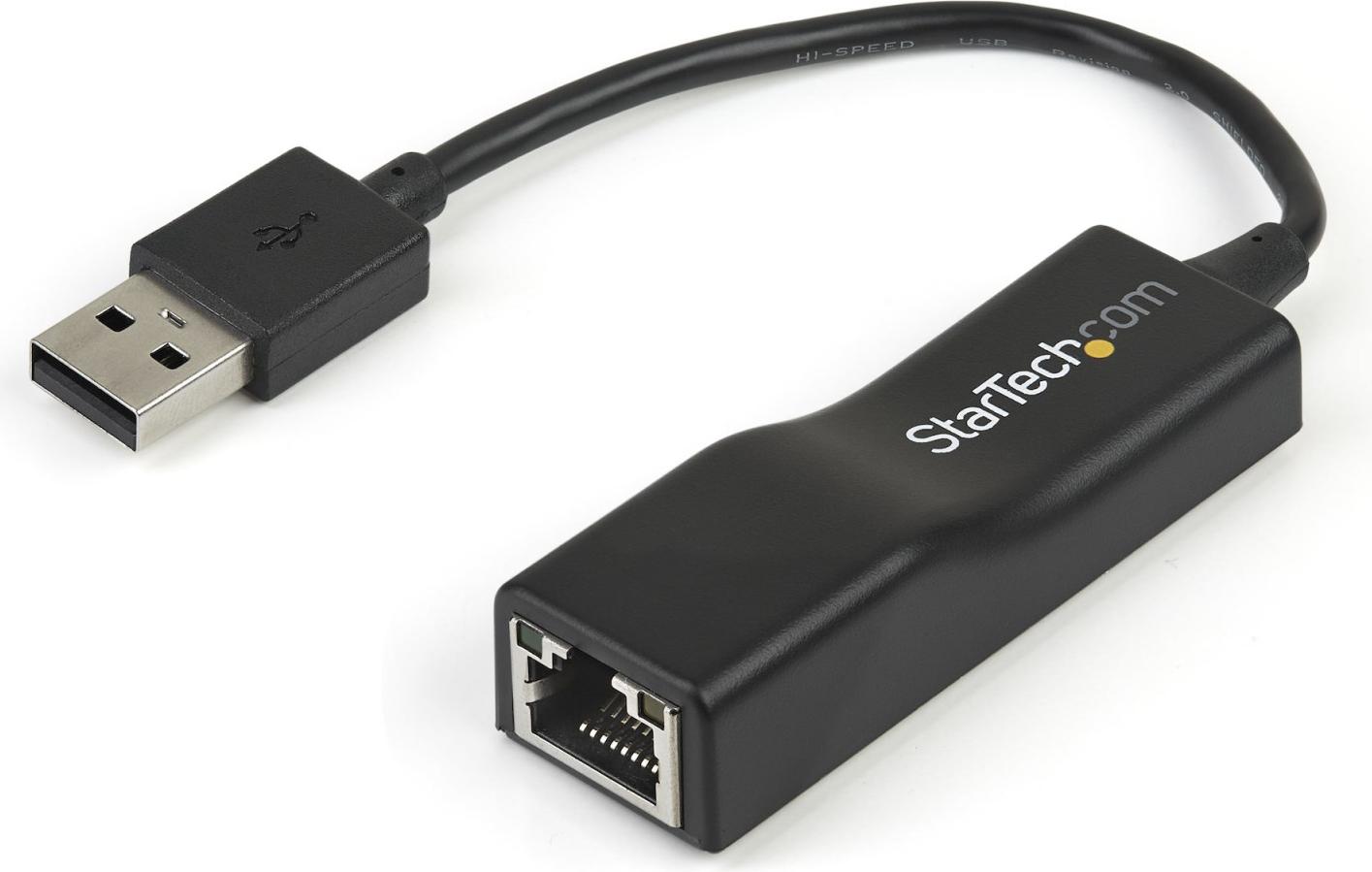 StarTech.com USB 2.0 10/100 Mbit Ethernet Adapter - Lan Nic USB Netzwerkadapter - Kabelgebunden - USB - Ethernet - 200 Mbit/s - Schwarz