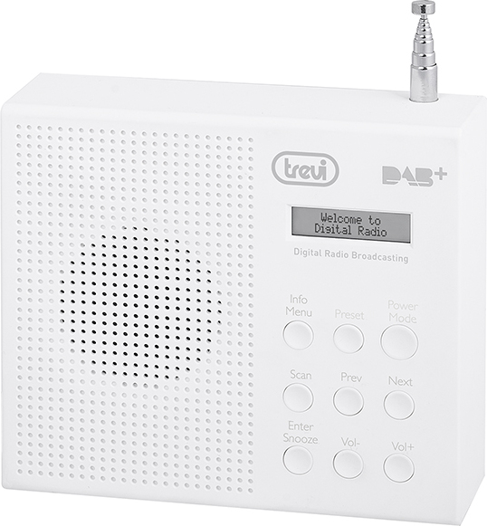 Trevi DAB 791 R DAB+ Radio mit UKW und integriertem Akku Teleskopantenne für einwandfreien Empfang 0DA79101