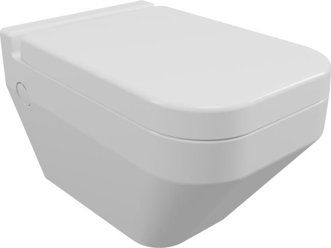 DIAGONAL Wand WC mit Hygiene Glasur, weiß